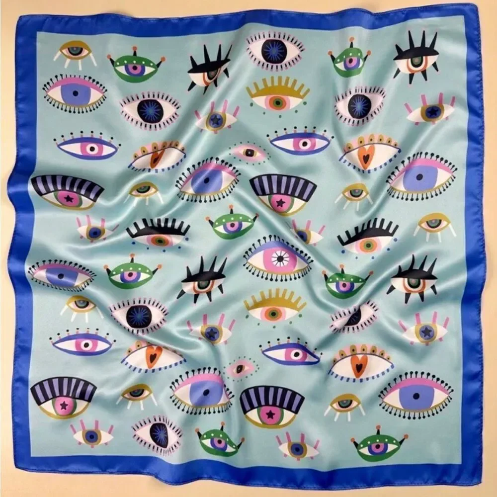 Colorful Eye Pattern Scarf N985